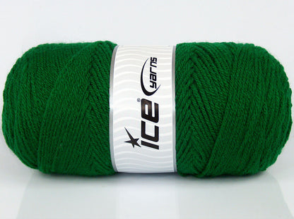 Lot of 2 x 170gr Skeins Ice Yarns SALE PLAIN Hand Knitting Yarn Green