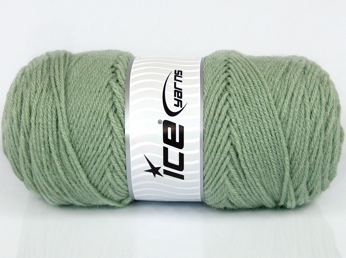 Lot of 2 x 170gr Skeins Ice Yarns SALE PLAIN Hand Knitting Yarn Mint Green