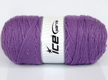 Lot of 2 x 190gr Skeins Ice Yarns SALE PLAIN Hand Knitting Yarn Lilac