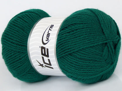 Lot of 3 x 105gr Skeins Ice Yarns SALE PLAIN Hand Knitting Yarn Green