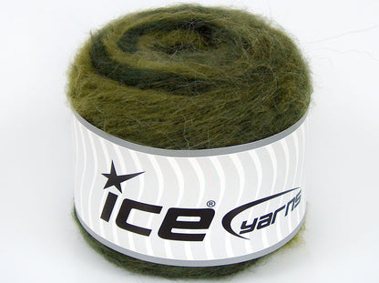 Lot of 2 x 150gr Skeins Ice Yarns SALE CAKES YARN (20% Mohair 15% Wool) Yarn Green