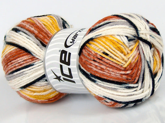 Lot of 3 x 120gr Skeins Ice Yarns SALE ACRYLIC Yarn Lilac Shades Gold Shades Orange Shades Cream