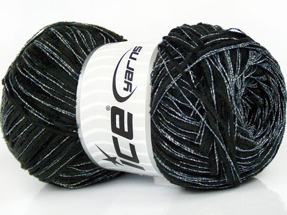 Lot of 4 x 100gr Skeins Ice Yarns CUSTOM BLEND (15% Cotton) Yarn Black