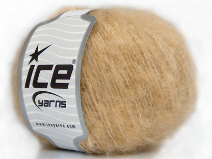 Lot of 8 Skeins Ice Yarns SALE WINTER (15% Wool 20% Cotton) Yarn Dark Cream