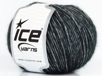 Lot of 8 Skeins Ice Yarns SALE CHAIN (10% Wool) Hand Knitting Yarn Black