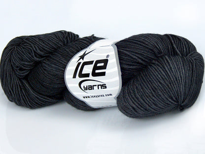 Lot of 2 x 100gr Skeins Ice Yarns HAND DYED MERINO EXTRAFINE (100% Superwash Extrafine Merino Wool) Yarn Forged Iron