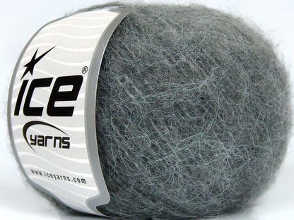 Lot of 8 Skeins Ice Yarns SALE WINTER (15% Mohair) Hand Knitting Yarn Grey