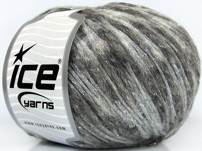 Lot of 8 Skeins Ice Yarns SALE METALLIC Hand Knitting Yarn Grey Shades
