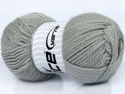 Lot of 4 x 100gr Skeins Ice Yarns GLENDA Hand Knitting Yarn Light Grey