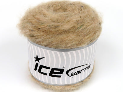 Lot of 2 x 150gr Skeins Ice Yarns CAKES PECAN (10% Wool 10% Viscose) Yarn Light Camel