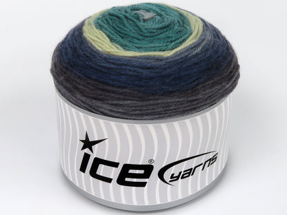 Lot of 2 x 150gr Skeins Ice Yarns CAKES DK Yarn Grey Shades Navy Shades Green Shades