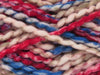 Bleu, rouge, beige, rose