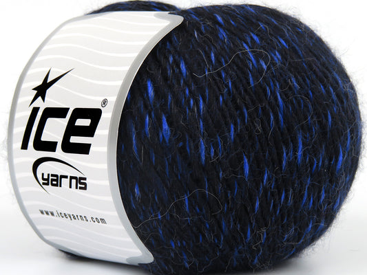 Lot of 4 x 100gr Skeins Ice Yarns FELIZ ALPACA (15% Alpaca 20% Wool) Yarn Dark Navy Saxe Blue