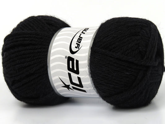 Lot of 4 x 100gr Skeins Ice Yarns SUPERWASH WOOL BAMBOO (50% Superwash Wool 25% Bamboo) Yarn Black