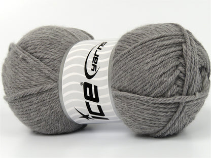 Lot of 4 x 100gr Skeins Ice Yarns SUPERWASH WOOL BAMBOO (50% Superwash Wool 25% Bamboo) Yarn Grey