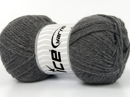 Lot of 4 x 100gr Skeins Ice Yarns SUPERWASH WOOL BAMBOO (50% Superwash Wool 25% Bamboo) Yarn Dark Grey