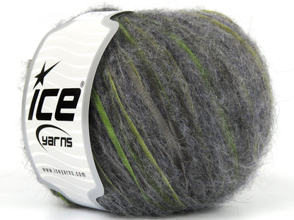 Lot of 8 Skeins Ice Yarns RAMOS (20% SuperKid Mohair 5% Merino Wool) Yarn Anthracite Black Black Camel Green Shades