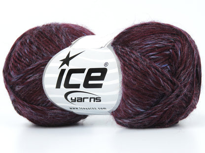 Lot of 8 Skeins Ice Yarns SONRIENTE ALPACA (15% Alpaca 15% Wool) Yarn Dark Burgundy Blue