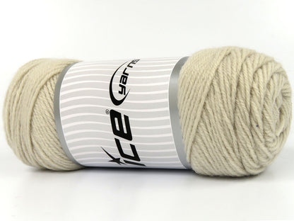 Lot of 4 x 100gr Skeins Ice Yarns SAVER 100 Hand Knitting Yarn Light Beige