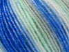 Bleu, blanc, gris clair, vert menthe