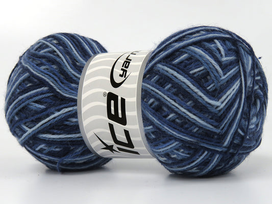 Lot of 4 x 100gr Skeins Ice Yarns COLORWAY SOCK (75% Superwash Wool) Yarn Blue Shades Lilac Shades