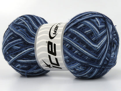 Lot of 4 x 100gr Skeins Ice Yarns COLORWAY SOCK (75% Superwash Wool) Yarn Blue Shades Lilac Shades