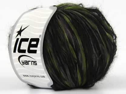 Lot of 8 Skeins Ice Yarns RAVENEL (10% Wool) Yarn Green Shades Black