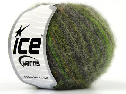 Lot of 8 Skeins Ice Yarns BABY ALPACA COLOR PLY (30% Baby Alpaca 31% Extrafine Merino Wool) Yarn Grey Gold Green