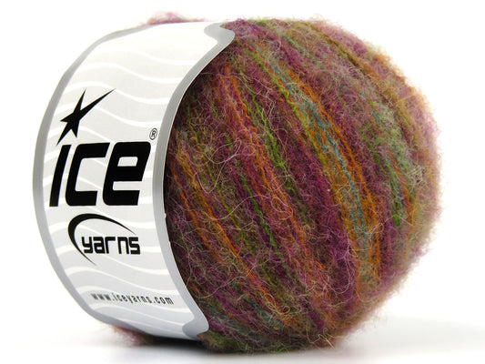 Lot of 8 Skeins Ice Yarns BABY ALPACA COLOR PLY (30% Baby Alpaca 31% Extrafine Merino Wool) Yarn Purple Orange Green Shades