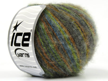 Lot of 8 Skeins Ice Yarns BABY ALPACA COLOR PLY (30% Baby Alpaca 31% Extrafine Merino Wool) Yarn Turquoise Green Gold Grey