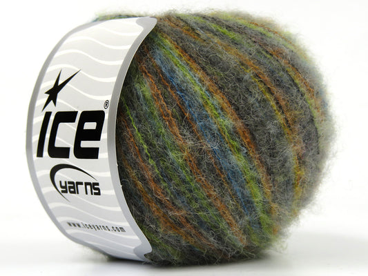 Lot of 8 Skeins Ice Yarns BABY ALPACA COLOR PLY (30% Baby Alpaca 31% Extrafine Merino Wool) Yarn Turquoise Green Gold Grey