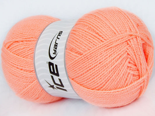 Lot of 4 x 100gr Skeins Ice Yarns BARBOSA Hand Knitting Yarn Light Orange