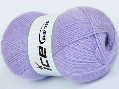 Lot of 4 x 100gr Skeins Ice Yarns BARBOSA Hand Knitting Yarn Light Lilac