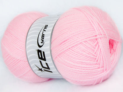 Lot of 4 x 100gr Skeins Ice Yarns BARBOSA Hand Knitting Yarn Baby Pink