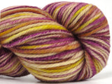 Ice Yarns Bulky Hand Paint aus Bio-Wolle – Lila, Creme, Gold – 100 % Bio-Wolle