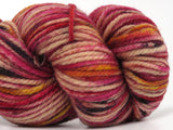 Ice Yarns Bulky Hand Paint aus Bio-Wolle – Fuchsie, Gold, Schwarz – 100 % Bio-Wolle