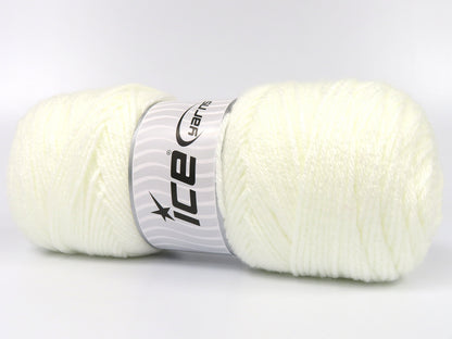 Lot of 2 x 150gr Skeins Ice Yarns SAVER 150 Hand Knitting Yarn White