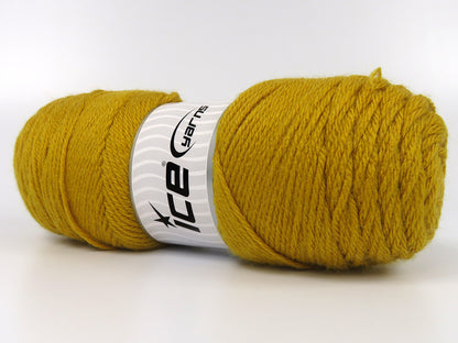 Lot of 2 x 150gr Skeins Ice Yarns SAVER 150 Hand Knitting Yarn Gold