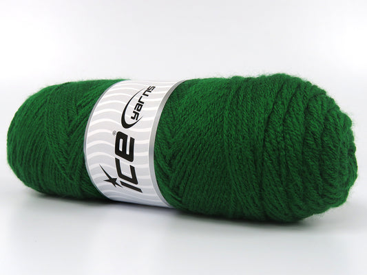 Lot of 2 x 150gr Skeins Ice Yarns SAVER 150 Hand Knitting Yarn Dark Green
