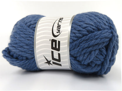 Lot of 2 x 200gr Skeins Ice Yarns CURRITUCK (10% Wool) Yarn Jeans Blue