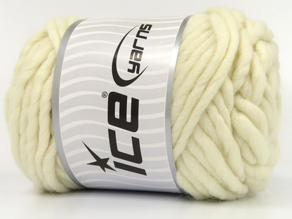 Lot of 2 x 190gr Skeins Ice Yarns HORTENSIA (100% Wool) Yarn Cream