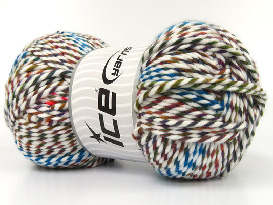 420 gr ICE YARNS AMANDA (10% Wool) Hand Knitting Yarn Multicolor