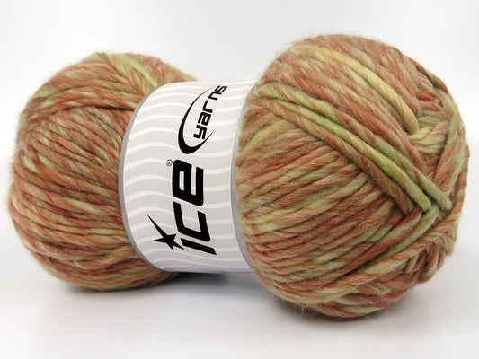 480 gr ICE YARNS BALCORTA (100% Wool) Yarn Gold Shades Green Shades