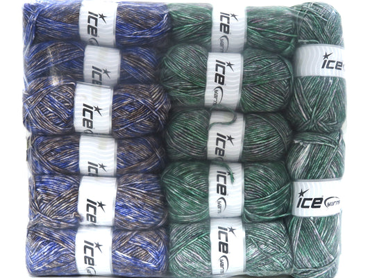 Mixed Lot Multicolor Mega Star Yarns