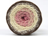 Ice Yarns Macramé Coton Magique – Rose, crème, camel – 100 % coton