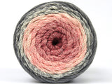 Ice Yarns Macramé Coton Magique – Pink Shades, Grey, White – 100 % coton