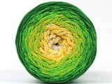 Ice Yarns Macramé Coton Magique – Nuances de blanc, jaune et vert – 100 % coton