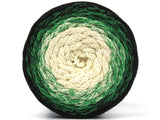 Ice Yarns Macramé Coton Magique – Crème, noir, vert – 100 % coton
