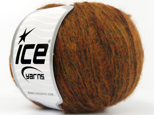 Lot of 8 Skeins Ice Yarns ROCK N WOOL (15% Wool) Hand Knitting Yarn Dark Gold