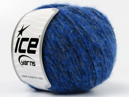Lot of 8 Skeins Ice Yarns ROCK N WOOL (15% Wool) Hand Knitting Yarn Saxe Blue